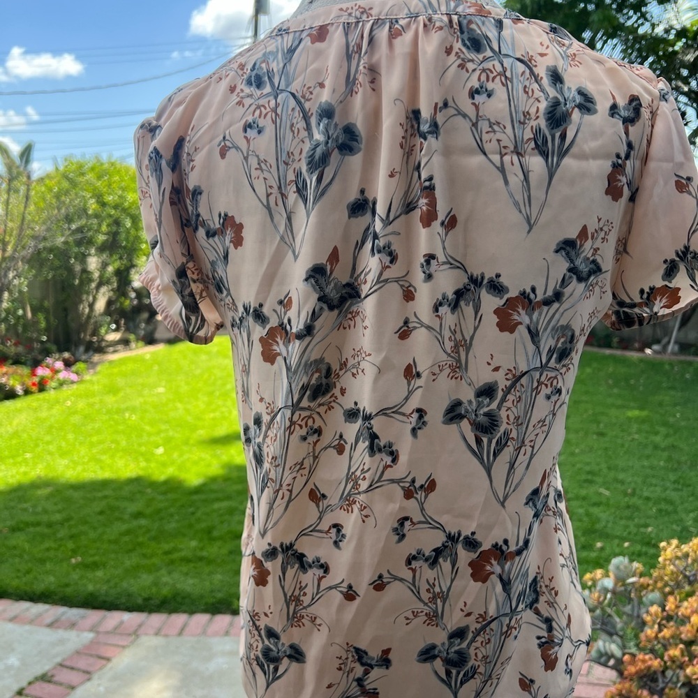 Philosophy Pink and Black Fitted Short Sleeve Blouse - Picture 7 of 10